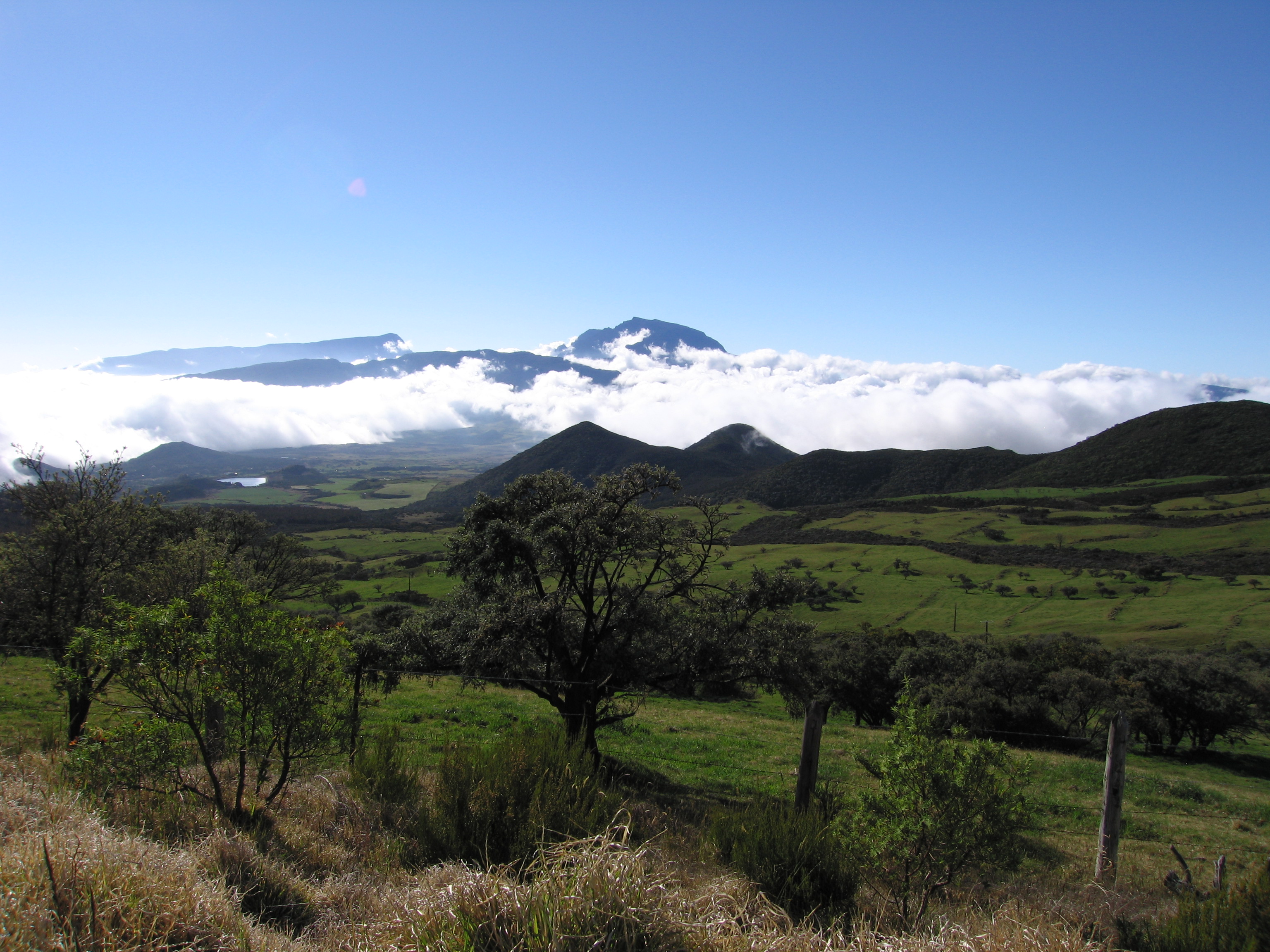 Piton des Neiges vu de la Plaine des Cafres (La Réunion) — plus haut sommet des DOM